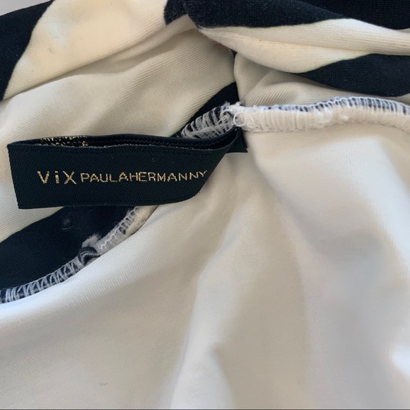 VIX Blanca Pleats Bandeau Bikini Black & White. - Picture 9 of 11